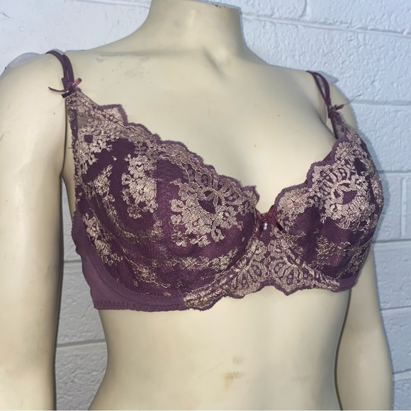 Gorgeous Vintage Tapestry Bra Excellent Condition Vogue Dessous 36C Embroidered - Picture 4 of 11